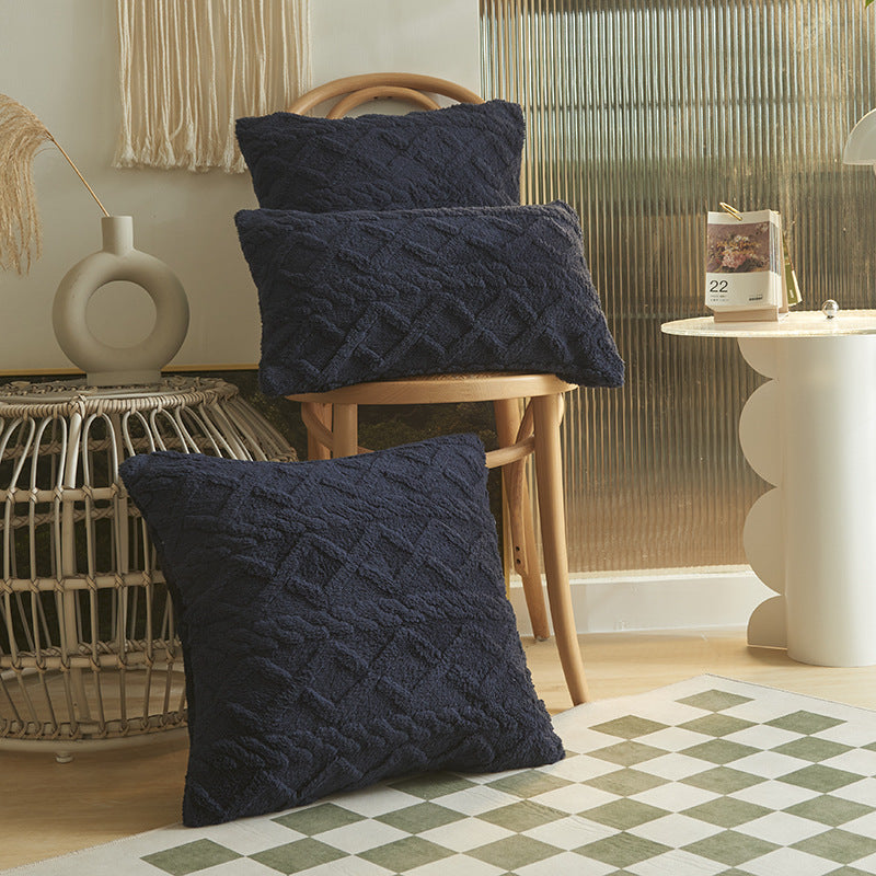 Funda de Cojín Velora – Diseño 3D de Felpa Jacquard