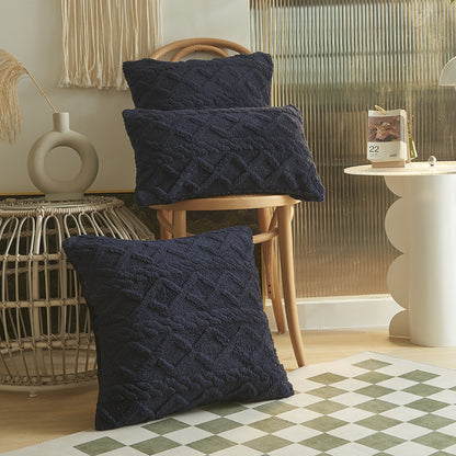Funda de Cojín Velora – Diseño 3D de Felpa Jacquard